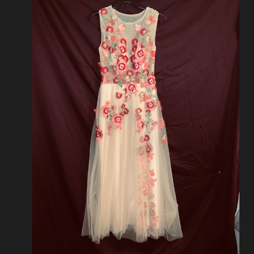 Vintage Floral Prom Dress